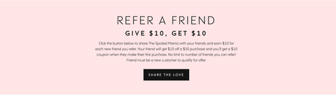 refer a friend program at the spoiled mama