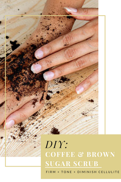 DIY: Coffee Ground Scrub w/ Brown Sugar: Diminish cellulite & tighten skin!