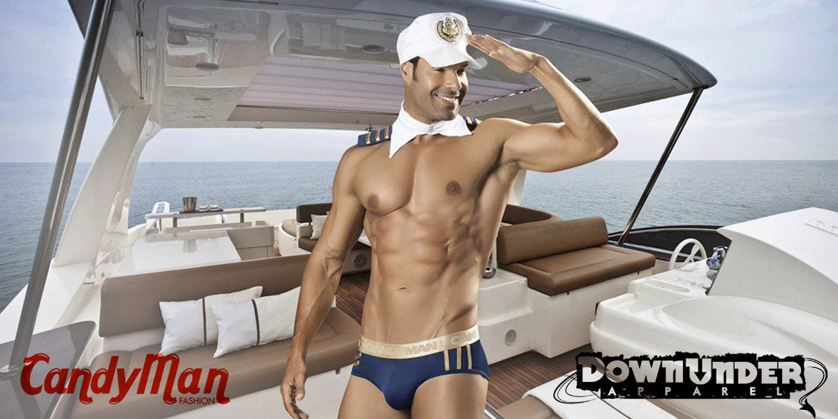 CandyMan men's underwear and sexy costumes for men CandyMan men’s underwear is the perfect mix of the art of costume design and stylish, sexy underwear! Slip on any of CandyMan's costume outfits or fun men's under apparel, and you'll want to be seen. Have sultry, silly fun in outfits that include policeman, fireman, superheroes and a few fun seasonal items as well. Candyman fabrics run the gamut, including see-through mesh, metallic fabrics, and even men’s lace underwear. In addition to the Candyman costumes, we also offer a wide selection of sexy men’s underwear styles, including boxer briefs, briefs, thongs, singlets and jockstraps, all designed to be truly unique.