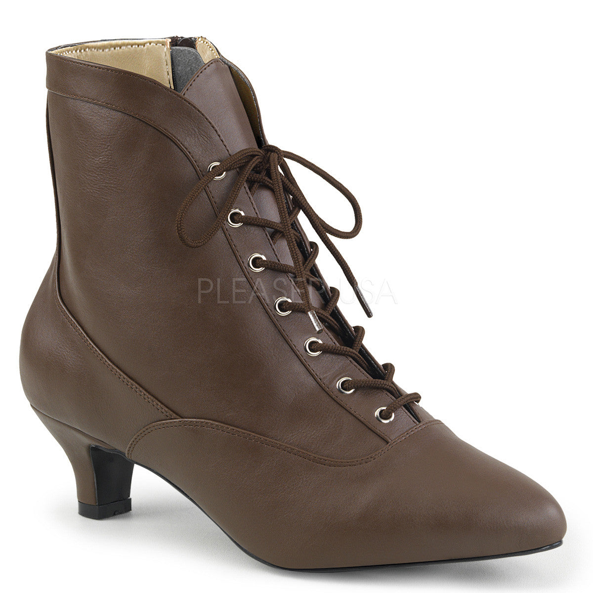 2 Inch Heel Brown Plus Size Ankle Cross Dresser FAB-1005 – Shoecup.com