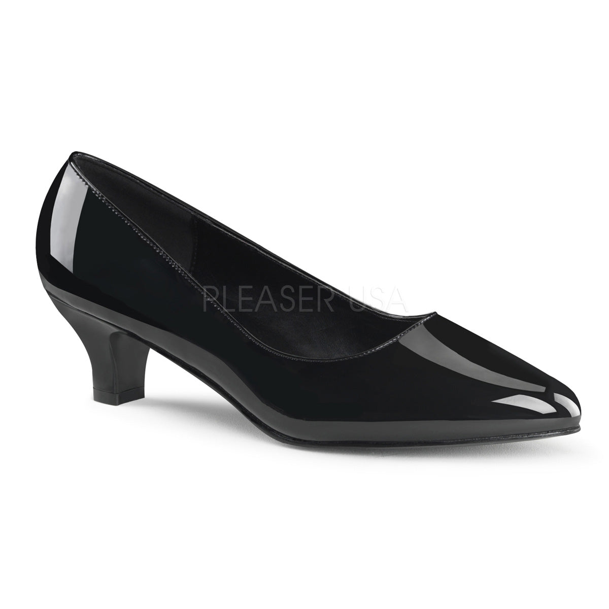 2 Inch Heel Black Patent Wide Heels for Men | FAB-420 – Shoecup.com