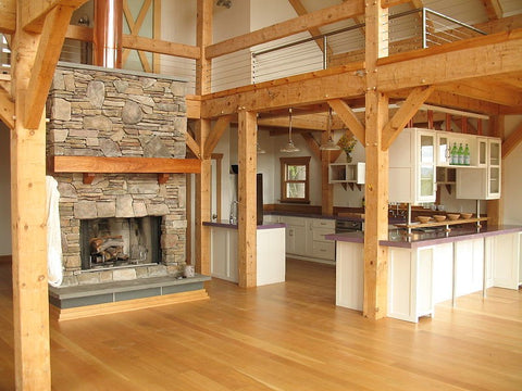 midcentury home with hardwood floor for rug