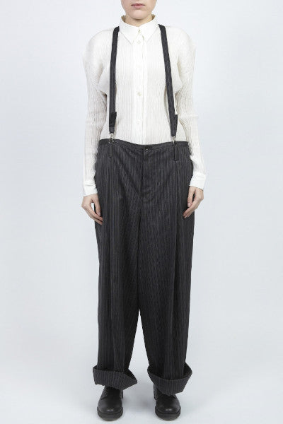 pinstripe pants with suspenders