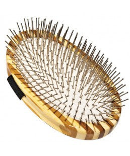 BASS WIRE PIN PALM STYLE OVAL MEDIUM - 100% BAMBOO HANDLE (A-6)