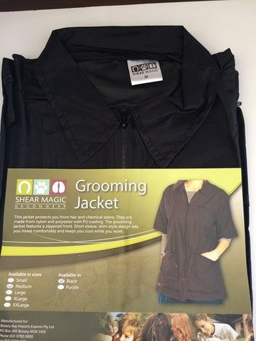 SHEAR MAGIC GROOMING JACKET BLACK SMALL SIZE 8-10