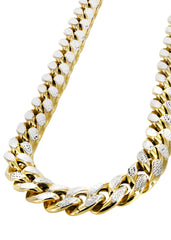 Hollow Diamond Cut Miami Cuban Link Chain