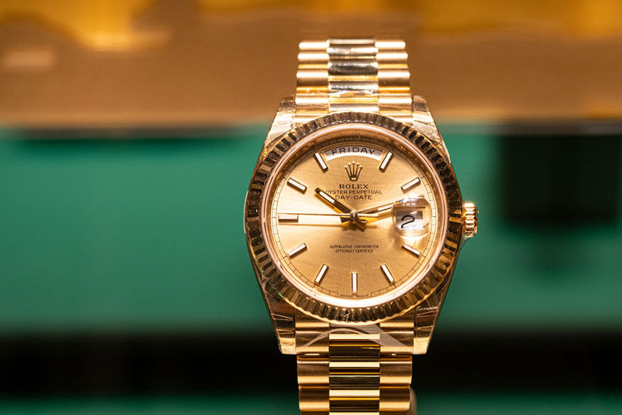 gold luxury rolex watch