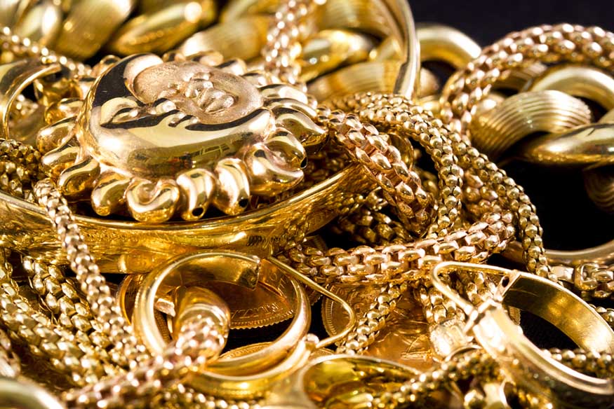 pile of gold chains and jewelry