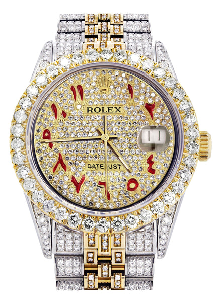 red face iced out rolex
