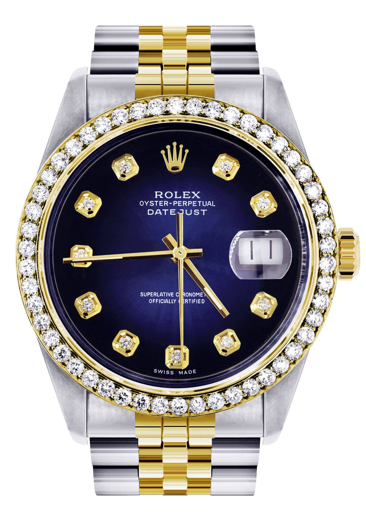 mens gold rolex with diamonds