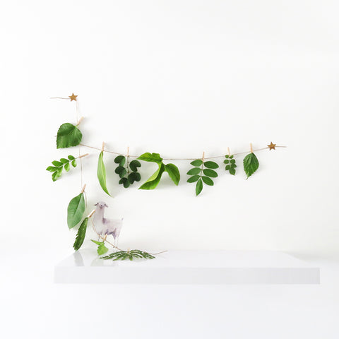 diy nature garland by One Tiny Tribe