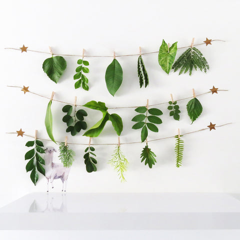 diy nature garland by One Tiny Tribe
