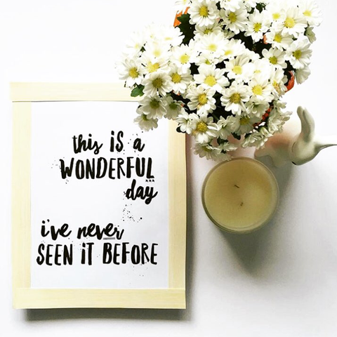 "Wonderful day" printable by One Tiny Tribe
