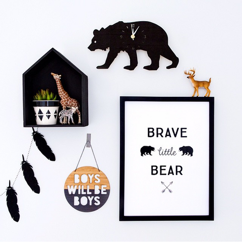 "Brave little bear" print by One Tiny Tribe - great for a boy's room or nursery - available at www.onetinytribe.com
