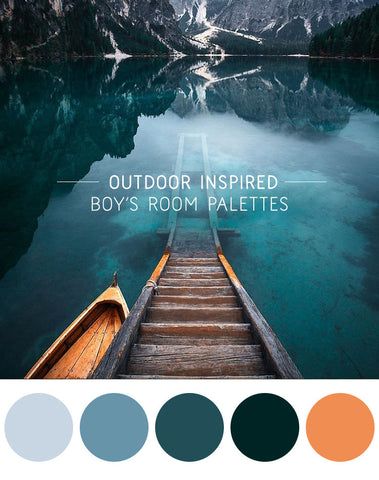 One Tiny Tribe - Boys Room Colour palettes inspired by the great outdoors