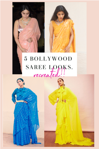 5 bollywood saree looks for less