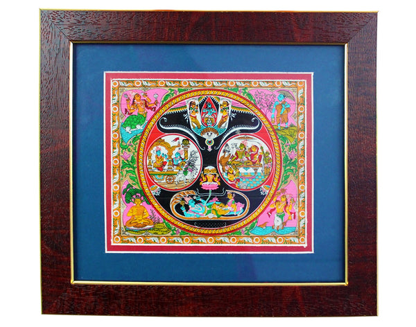 Pattachitra Art - Vishnu Avatar on Palm Leaf