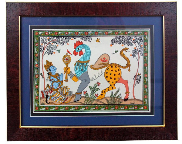 Traditional Orissa Pattachitra Art/ Arjuna - Navgunjara Theme