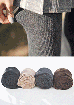 Corduroy Knit Pattern Stockings