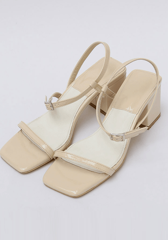 Square Buckle Strap Sandals 6Cm