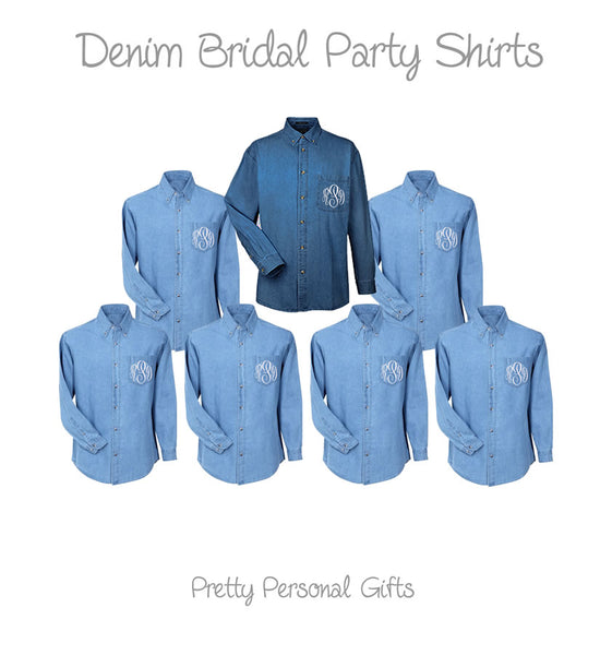 Denim Shirt with Monogram – Pretty Personal Gifts