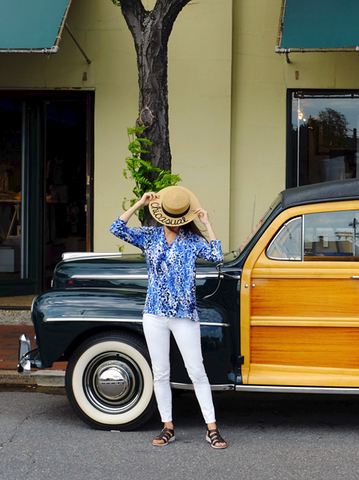 road trip to Annapolis in our soft blue watercolor top