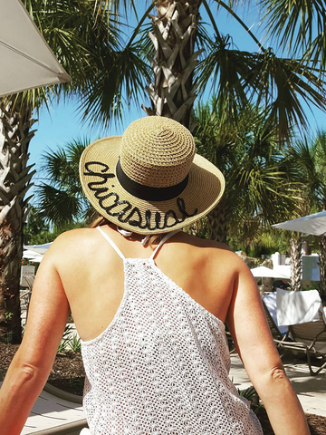 Spotted this signature straw boater hat on a sunny beach in Florida.