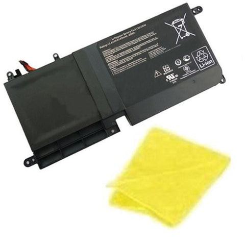 Amsahr® Replacement Battery for ASUS C22-UX42, UX42, ZENBOOK (6 Cell, 6140 mAh) - Includes Cleaning Cloth