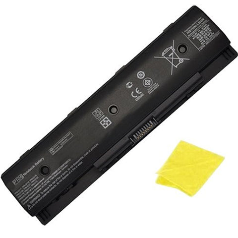 Amsahr® Replacement Battery for HP ENVY 15T-J100, 15-J170US, 17-J000, 17-J010DX, 17-J017CL, 17-J023CL, 17-J030US, 17-J037CL, 17-J041NR (6 Cell, 4400 mAh) - Includes Cleaning Cloth