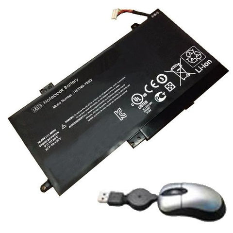 Amsahr® Replacement Battery for HP LE03, 796220-831, HATNN-YB5Q (10.95V, 48WH) - Includes Mini Optical Mouse