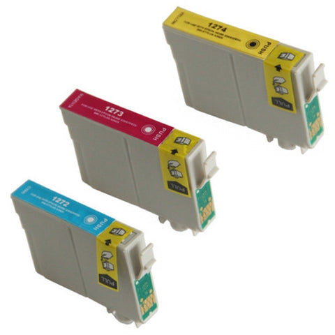 Amsahr Epson T127420, NX625 Remanufactured Replacement Ink Cartridges - Includes Set of 3 Color Ink Cartridges