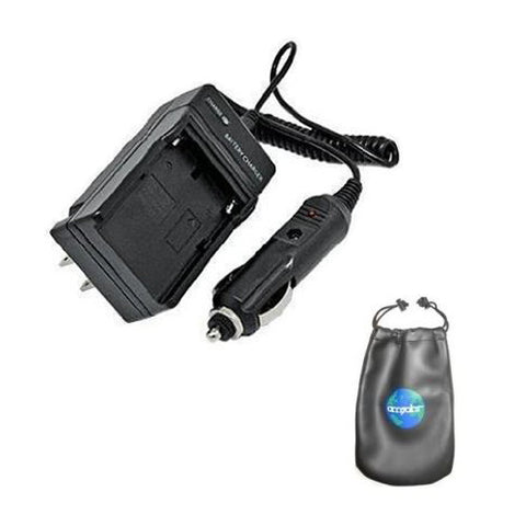 Amsahr Digital Replacement Camera and Camcorder Mini Battery Travel Charger for Nikon EN-EL3, EN-EL3A, EN-EL3E, D100, D100 SLR, D200 with Intelligent-Charge Technology -Includes Lens Accessories Pouch