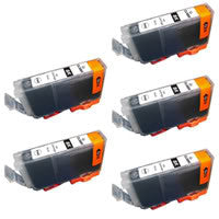 Amsahr Canon CLI-8 BK, iP4200, iP5200 Remanufactured Replacement Ink Cartridges - Includes FIVE BLACK Cartridges