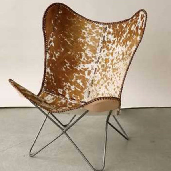 Metal Cowhide Butterfly Chair Revibe Designs