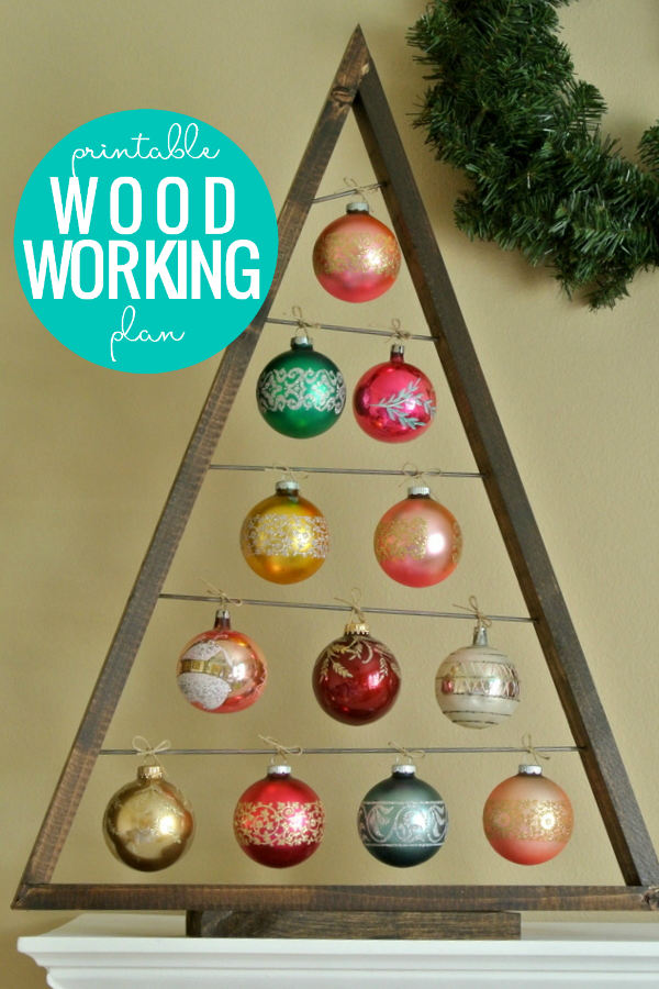 Holiday Tagged Wooden Christmas Tree - The Rustic Pelican