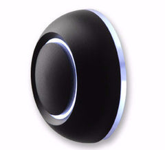 Black doorbell button with white illumination by Spore