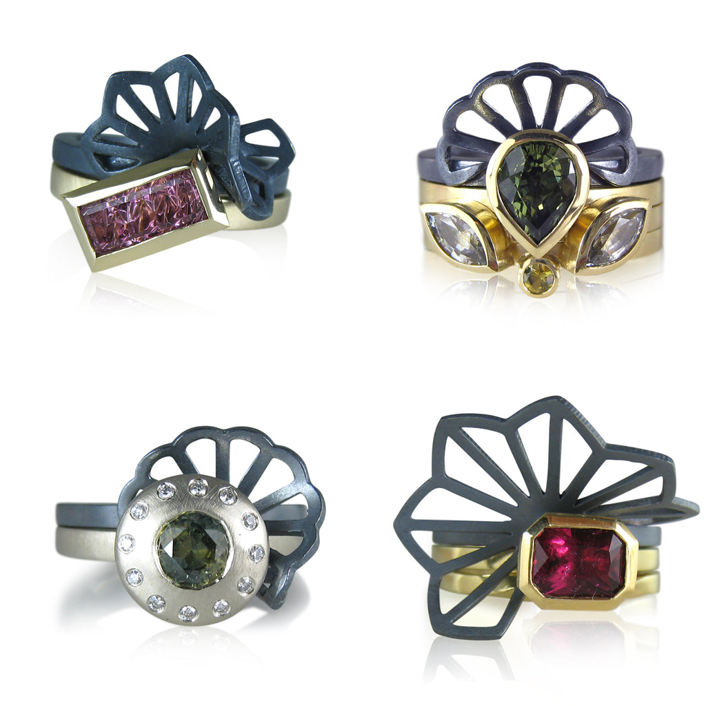 Karin Jacobson Jewelry Design Gemmy Origami Ring Capsule Collection