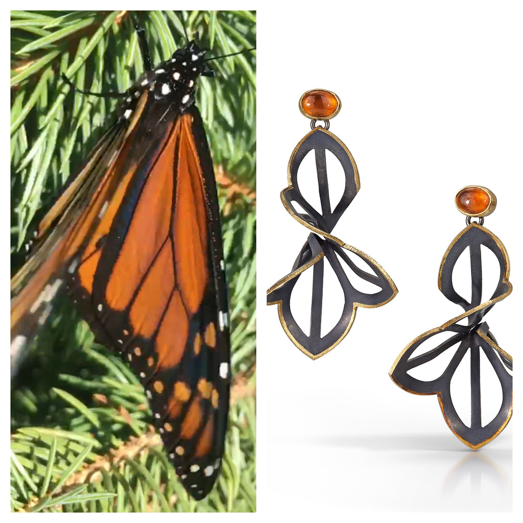 Karin Jacobson Design Anise fold origami earrings