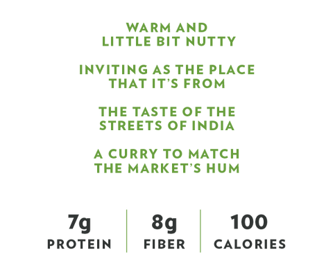 Warm and little bit nutty, Inviting as the place that it’s from, The taste of the streets of India, A curry to match the market’s hum