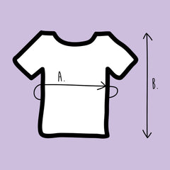 Squiffy Print sizing guide for t-shirts