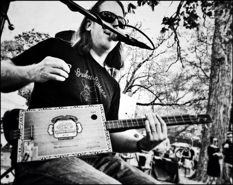 Mike Snowden Cigar Box Guitar builder and player