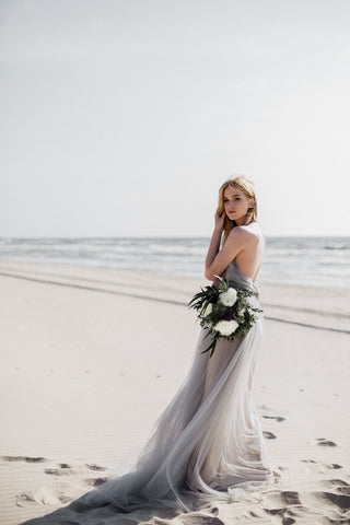 ethereal sunset bridal shoot