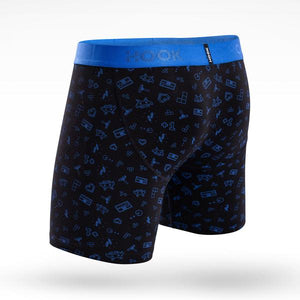 Boxer Hook Underwear Feel Game Boy noir et bleu