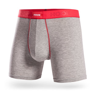 Boxer Hook Underwear Feel gris et rouge