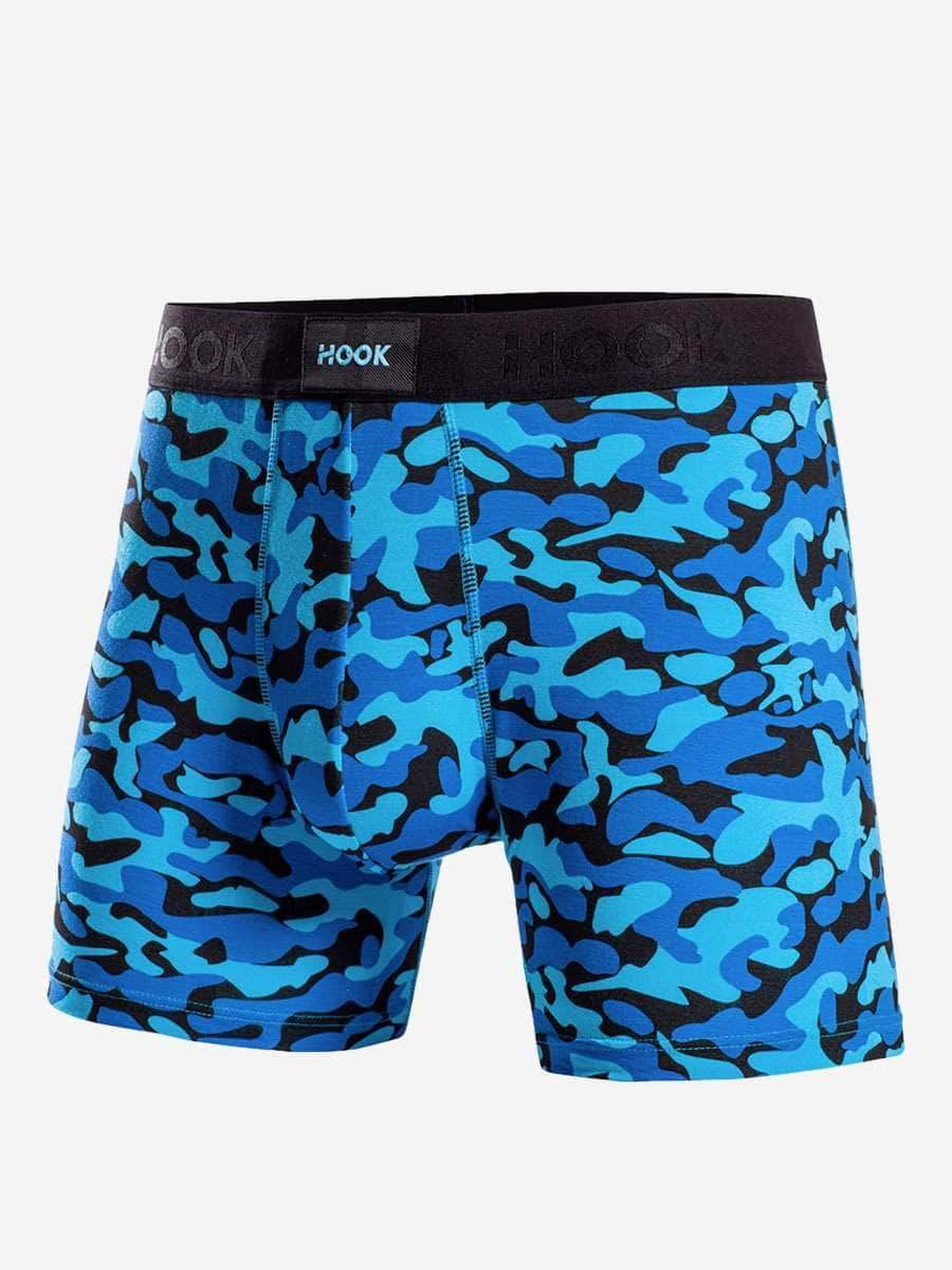 Boxer Hook Underwear Feel Camo bleu