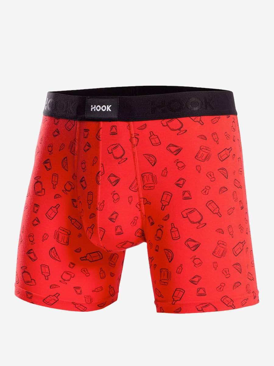Boxer Hook Underwear Feel Hangover rouge