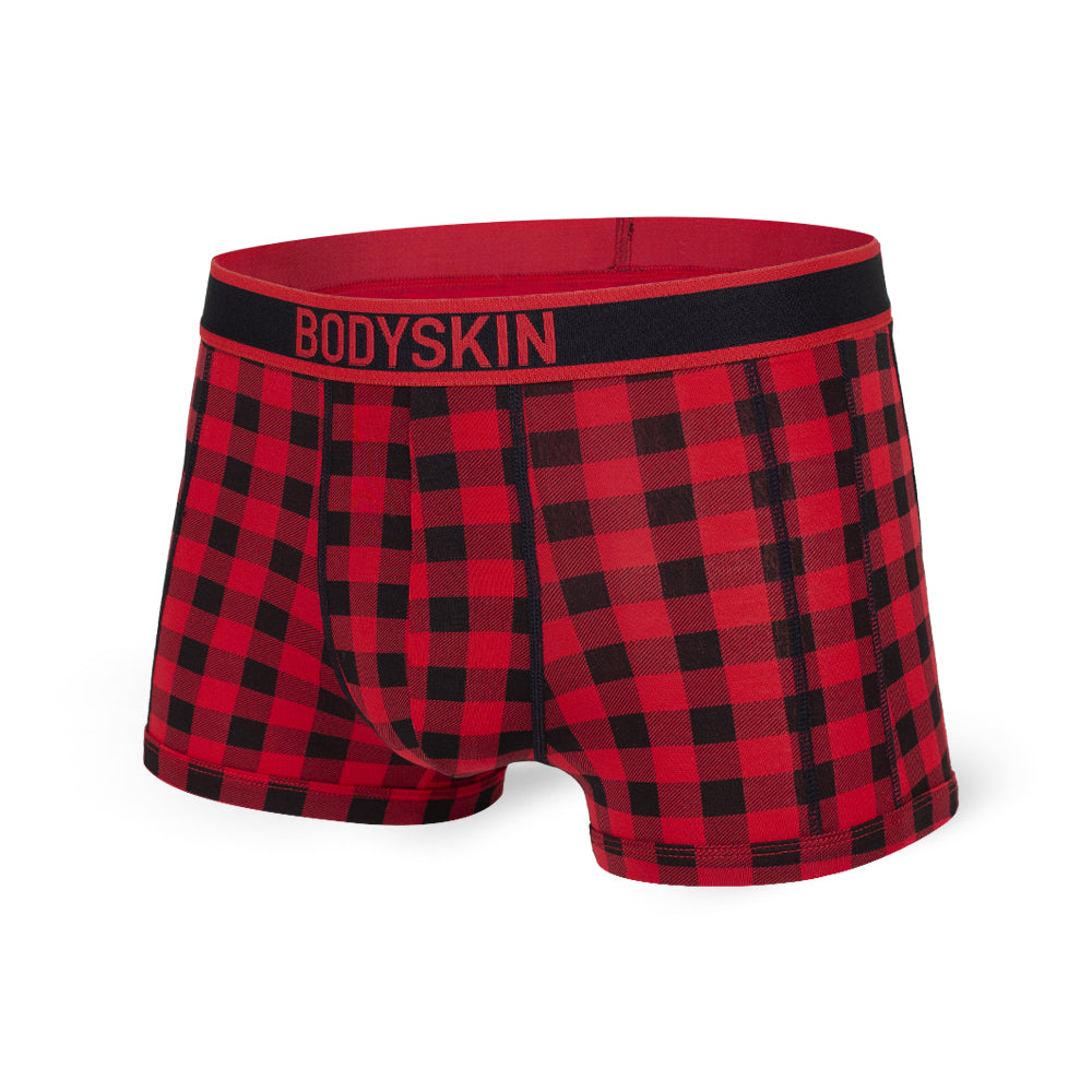 Plaid Red Boxer Shorts Bodyskin Mesbobettes 