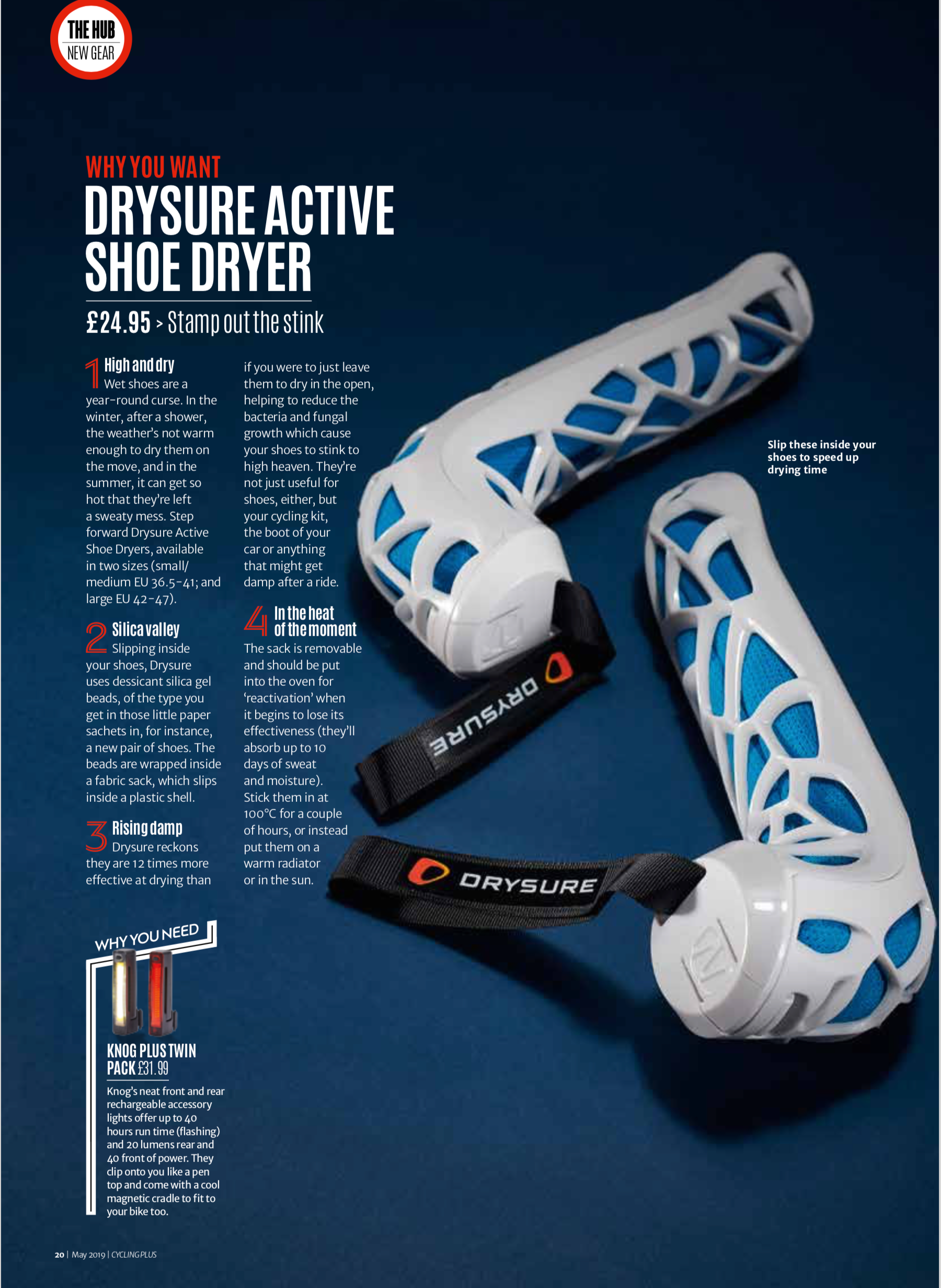 Drysure Active recommended in Cycling Plus Magazine