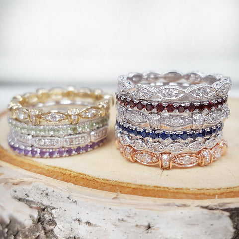 Birthstone Stackable Rings Goldsmith Jewelry Shoppe