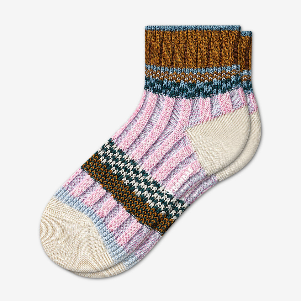 Women's Merino Wool Sweater Quarter Socks